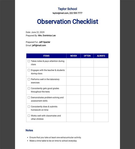 Plan Task Observation Template