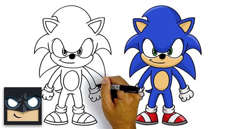 How To Draw Sonic The Hedgehog Step By Step Tutorial Vidude