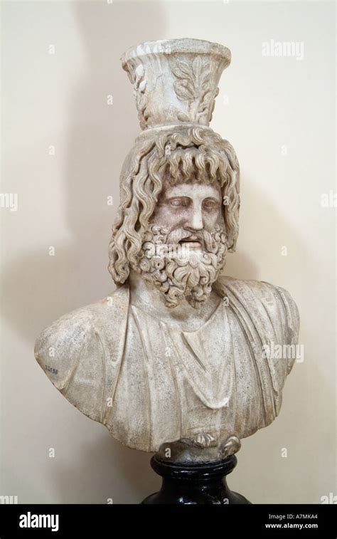 Bust Of The God Serapis Greco Roman Museum Alexandria Egypt Stock