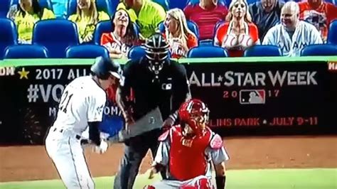 Marlins Fan Flashes Cardinals Pitcher During Game