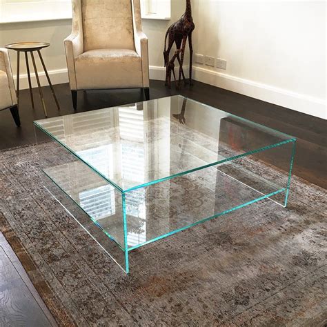 judd square glass coffee table with shelf klarity glass furniture square glass coffee