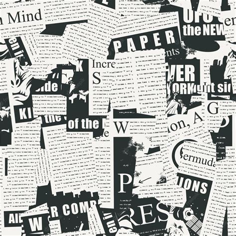 Premium Vector Seamless Pattern With Collage Of Newspaper Clippings