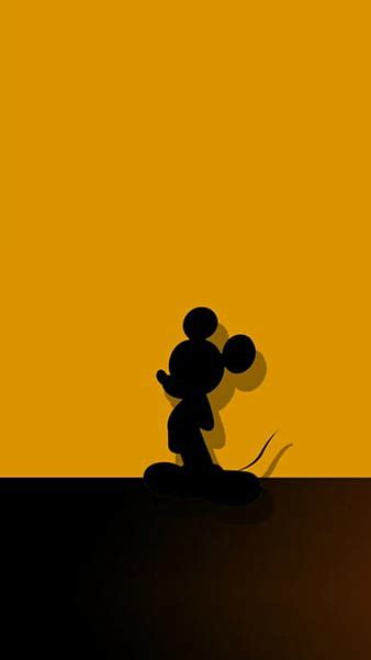 Mickey Head Silhouette Wallpaper