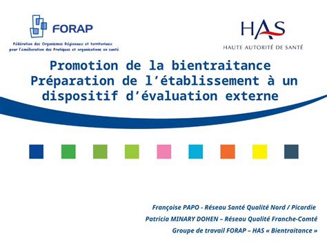 Ppt Promotion De La Bientraitance Préparation De Létablissement à Un Dispositif Dévaluation