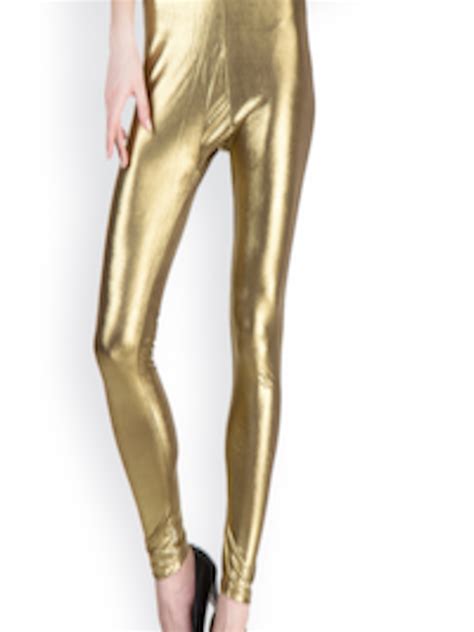 Buy Castle Gold Toned Leggings Leggings For Women 846466 Myntra