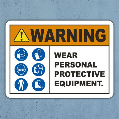 Wear Your Personal Protective Equipment Safety Poster Images