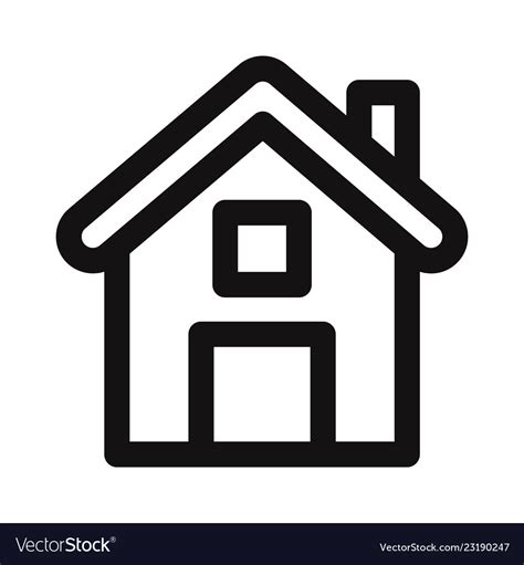 Home Icon House Symbol Royalty Free Vector Image