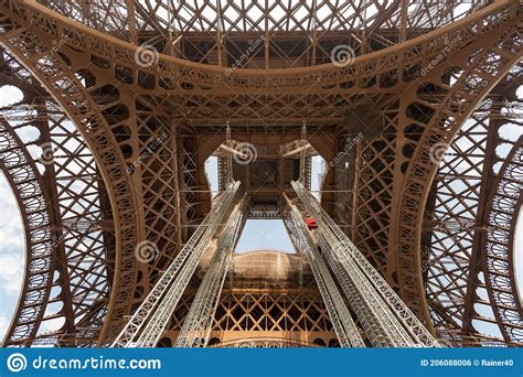 Under The Eiffel Tower In Paris Stock Photo Image Of France Details