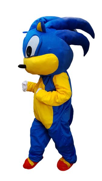 Sonic The Hedgehog Character Pro Mascot Fancy Dress Outfit 48hr