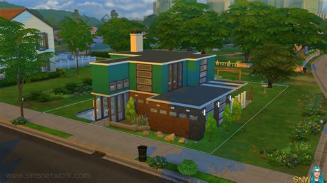 Trucs om een huis te bouwen in sims 4 is eenvoudig. Mid-Century Modern Huis in De Sims 4 | SNW | SimsNetwerk.com