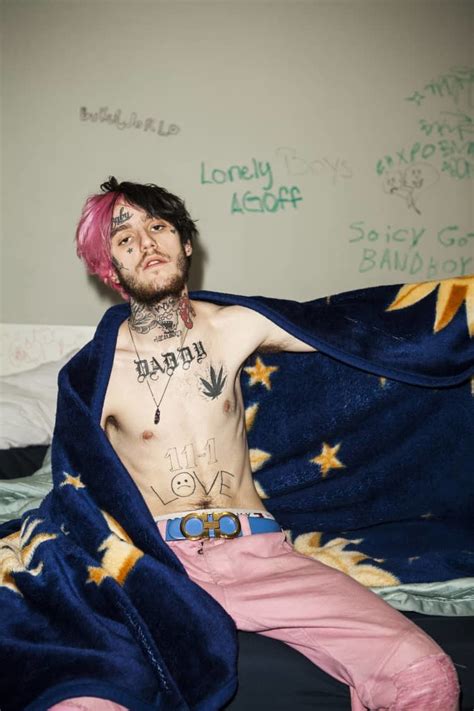 Bed, book, cartoon, clothing, human face, indoor, person, poster, text. Lil Peep's producer on posthumous album: "It will come out ...