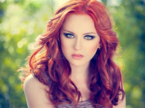 Red Hair Girl Stock Image Image Of Redhead Hair Sunny 39523837