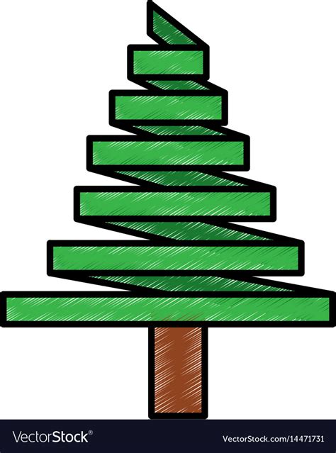 Merry Christmas Pine Tree Royalty Free Vector Image