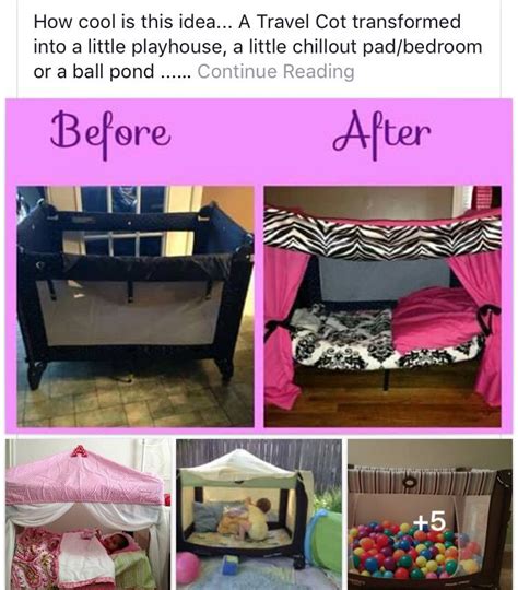 The best option for converting crib into toddler bed is to use a universal toddler guardrail kit. Transform portable crib into playhouse | Diy toddler bed ...