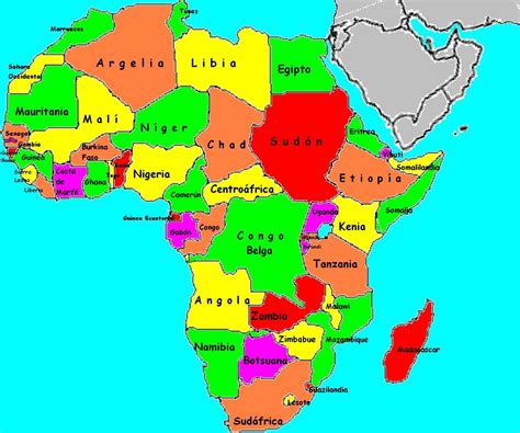 A Map Of Africa With All The Countries