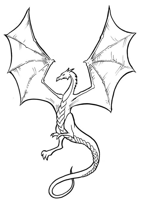 Arkanian Dragon Simple Dragon Drawing Easy Dragon Drawings Dragon Coloring Page