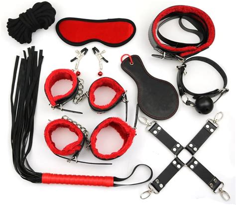 10pcs set leather bdsm bondage set restraints sex for couples woman slave sm sexy