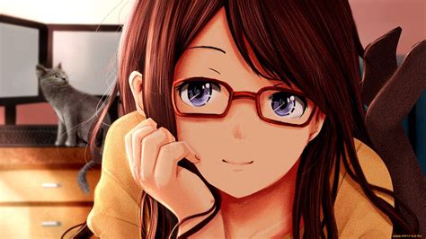 Anime Girl With Glasses Wallpapers Images Wallpaperboat Sexiezpicz