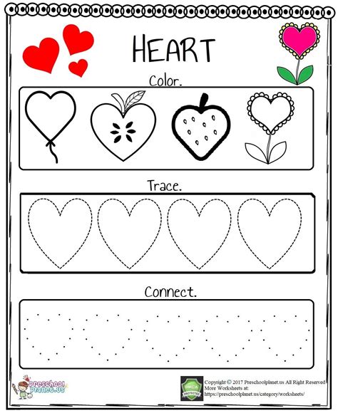 10 Heart Tracing Worksheet Worksheets Decoomo