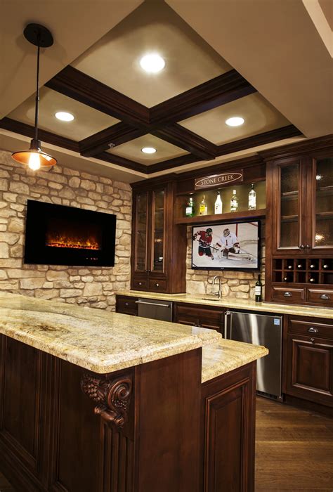 The one way to ensure that the installation adds to the allure of your home and complements the décor, is to choose the right kind of product and design. Modern Electric Fireplaces | Basement bar designs, Home ...