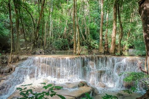 Huay Mae Khamin Waterfall In National Park Srinakarin Kanchanaburi