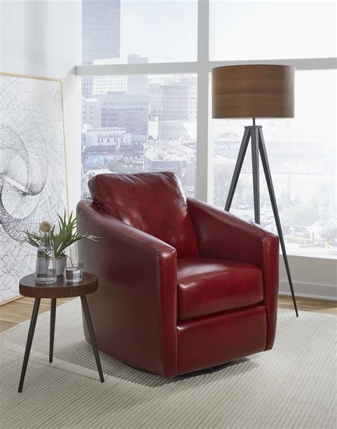 Red Leather Swivel Glider Chairs Monterrey Rustic Furniture San Antonio