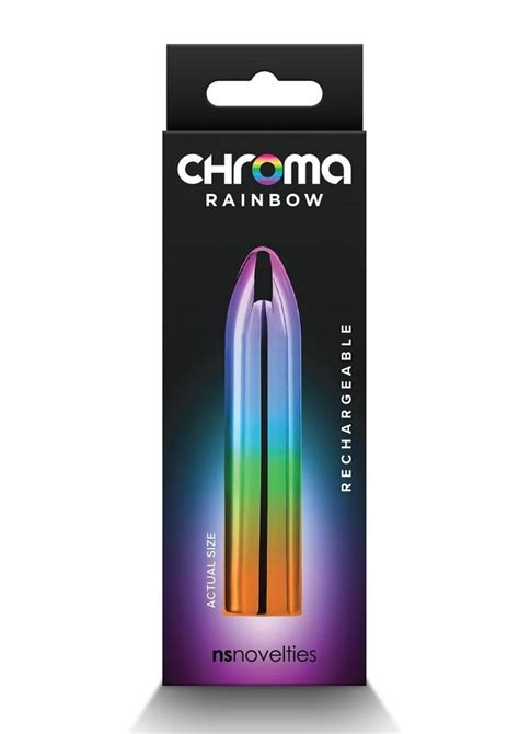 Chroma Rainbow Rechargeable Vibrator Medium Multicolor Adult