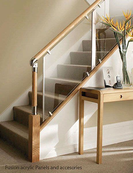 Glass And Wood Stair Railing Interior Stairs Wood Railings For