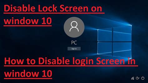 How To Disable Windows Lock Screen And Login Password Youtube