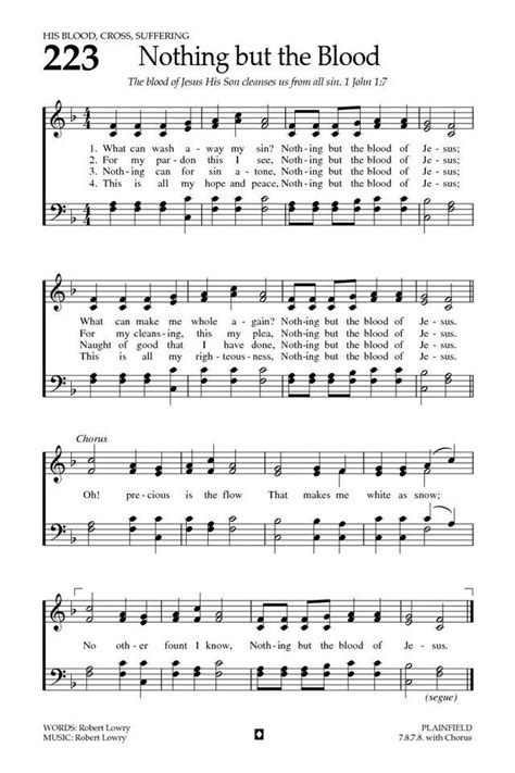 Nothing But The Blood Baptist Hymnal 2008 Page 317 Gospel Song Lyrics