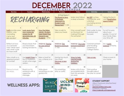 Wellness Calendars