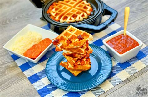 Easy Waffle Iron Pepperoni Pizza Pockets Glamper Life