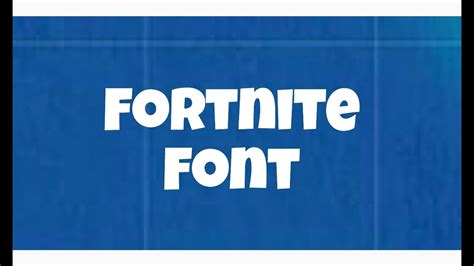 Fortnite Font Lessonsdon