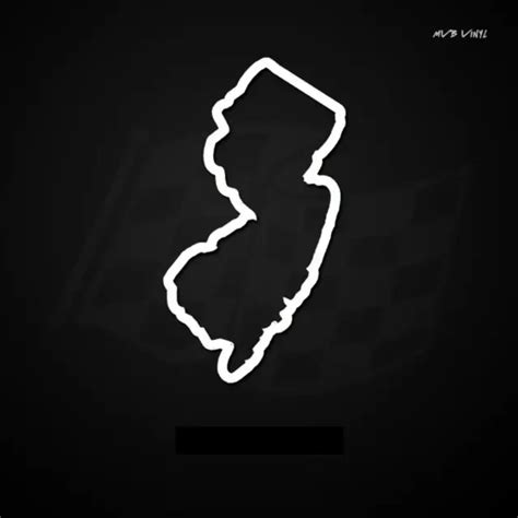 New Jersey State Outline Vinyl Decal Sticker Nj Jersey Shore Atlantic
