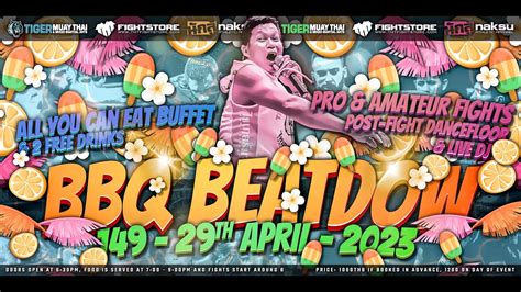 bbq beatdown 149 pro and amateur fights live from tiger muay thai phuket thailand youtube
