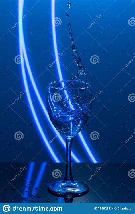 Water Splash Out Of A Wine Glass Stock Photo Image Of Drip