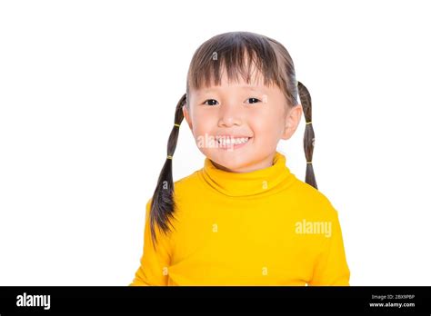 Asiatische Lächelnd Kleines Mädchen Freude Positive Emotionen Und Glückliche Kindheit Konzept