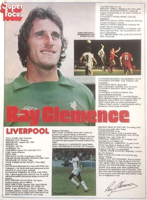 Liverpool Career Stats For Ray Clemence LFChistory Stats Galore For