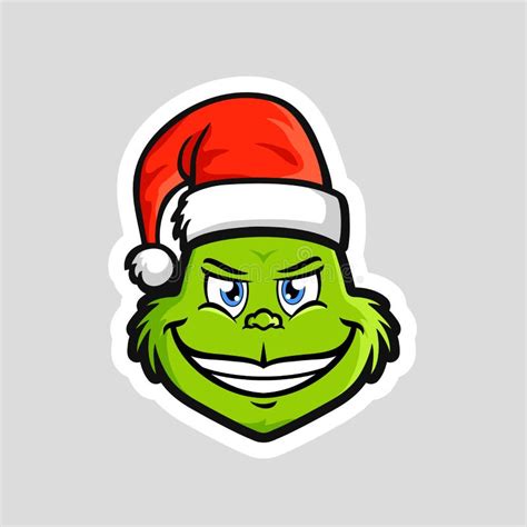 Grinch Navidad Emoji Emoticono Sonriente Cara Con Ojos Grandes Foto De