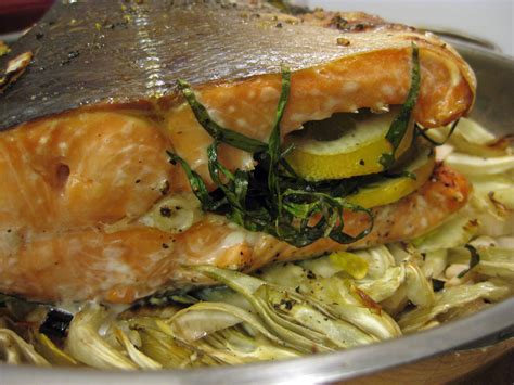 Slow Roasted Salmon With Spring Herb Sauce Recipe — Dishmaps