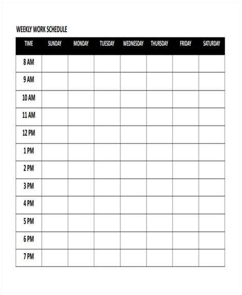 Free 12 Job Schedule Samples And Templates In Pdf Ms Word