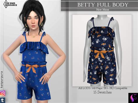 Katpurpuras Betty Full Body Sims 4 Mods Clothes Sims 4 Children