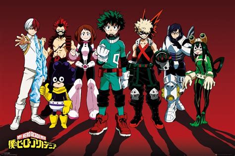 Poster My Hero Academia Line Up Wall Art Ts And Merchandise