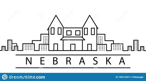 Nebraska City Line Icon Element Of Usa States Illustration Icons