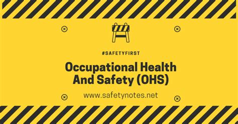 Importance Of Occupational Health And Safety Ohs