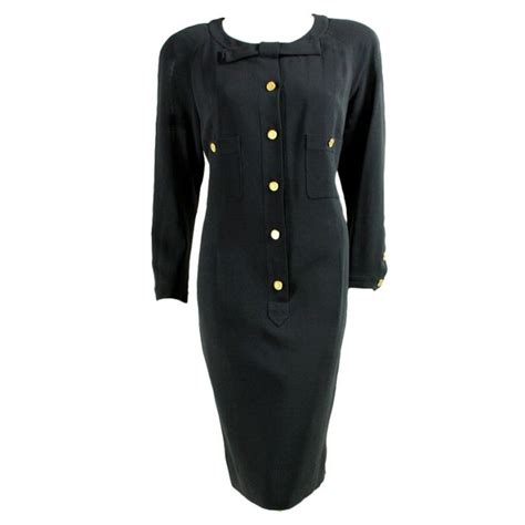 1990s Chanel Dress With Placket And Bow Chanel Dress Fashion Clothes