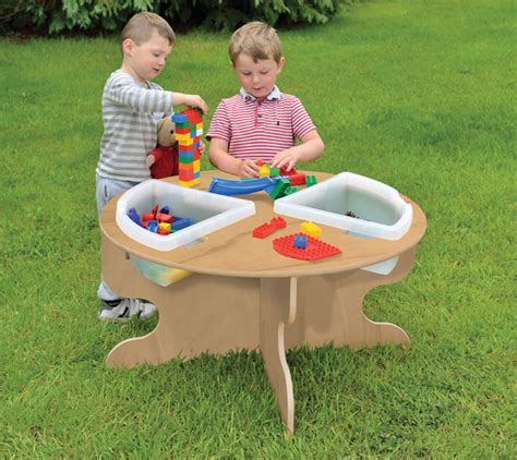 E4e Outdoor Play Table With Inset Trays