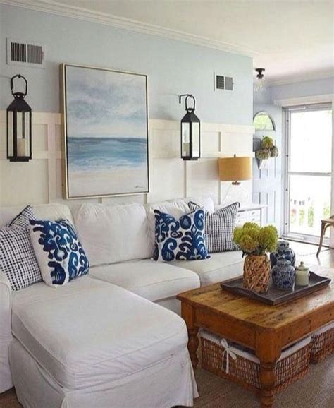 Stunning Coastal Living Room Decoration Ideas 31 Cottage Style Living