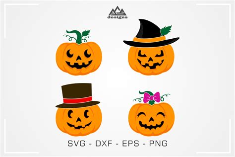4 Cute Pumpkin Halloween Svg Design By Agsdesign Thehungryjpeg