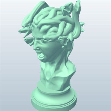 Medusa Head Sculpt 3d Model Obj Stl 123free3dmodels